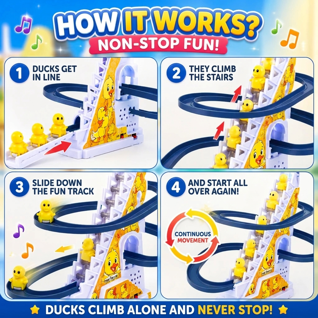 Duckling Steps Musical Climbing Stair Toy with Lights