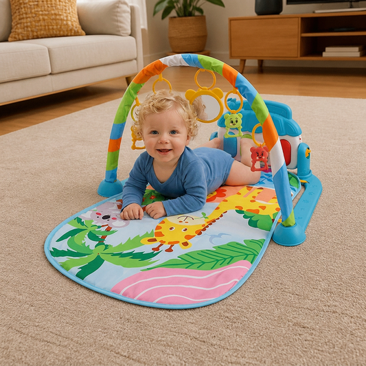 Jungle Play Gym Baby Activity Mat with Piano
