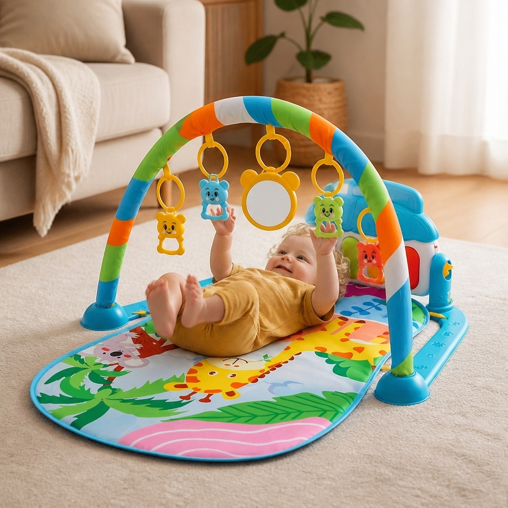 Jungle Play Gym Baby Activity Mat with Piano
