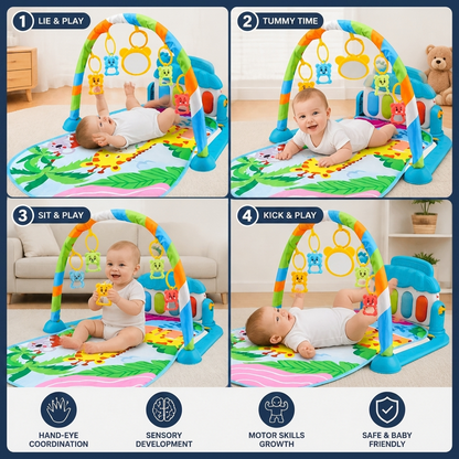 Jungle Play Gym Baby Activity Mat with Piano