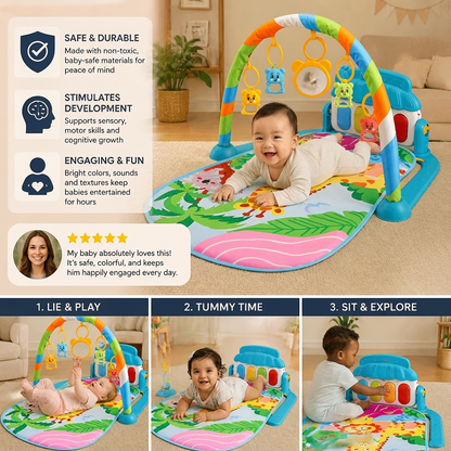Jungle Play Gym Baby Activity Mat with Piano