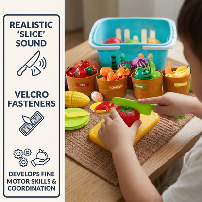 Cutting Fruit and Vegetable Play Food Set
