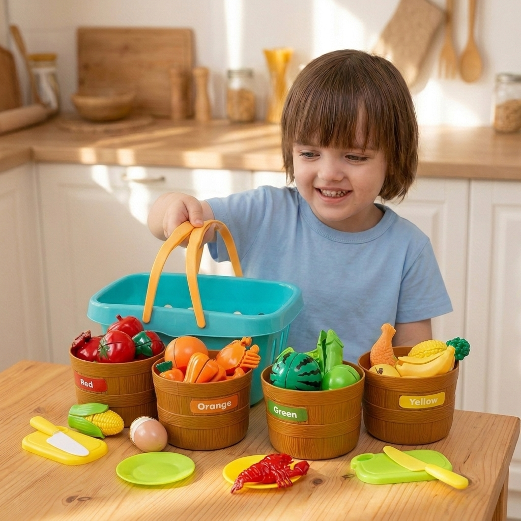 Cutting Fruit and Vegetable Play Food Set