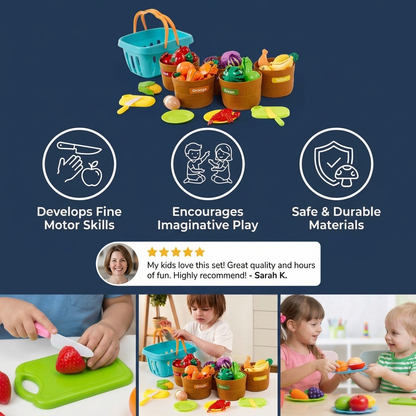 Cutting Fruit and Vegetable Play Food Set